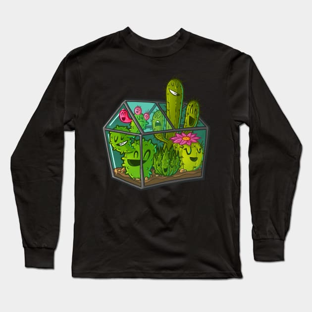 Cacti greenhouse Long Sleeve T-Shirt by RemcoBakker